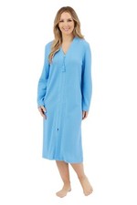 LADIES WAFFLE ZIP ROBE