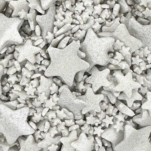 Silver stars mix christmas - silver,