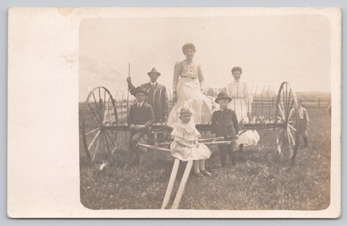 Family horse drawn - horse, wagon
