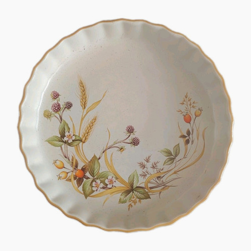 Vintage ceramic flan quiche - flan, /