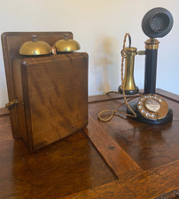 Vintage GPO No.150 Candlestick Telephone with No.1 Bellset~See Operational Video