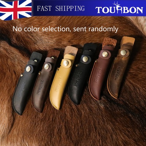 Tourbon camping leather knife - leather,