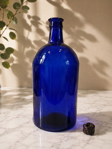 Cobalt blue glass apothecary - blue,