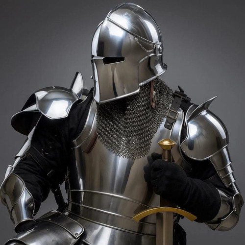 Barbuta knight armor full - barbuta,