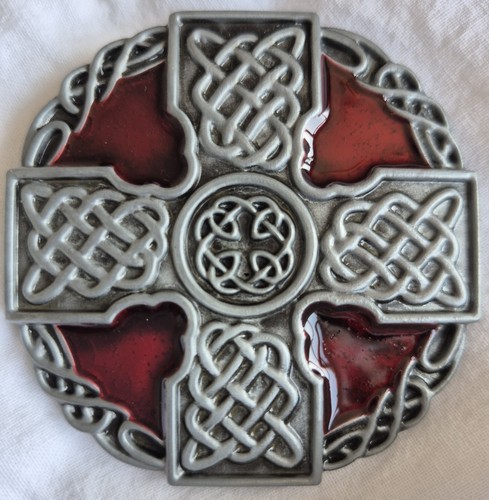 Celtic cross belt buckle - belt,