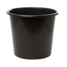 Round black plastic flower - round,