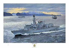 HMS NORTHUMBERLAND -  A4 size