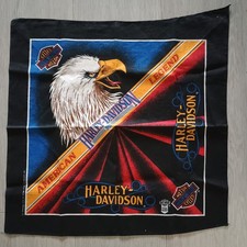 Harley Davidson Vintage 80s/90s Biker Neckerchief Bandana Scarf Eagle Design