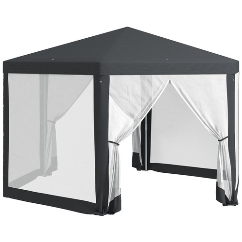 Gazebo hexagonal dark grey - hexagonal,