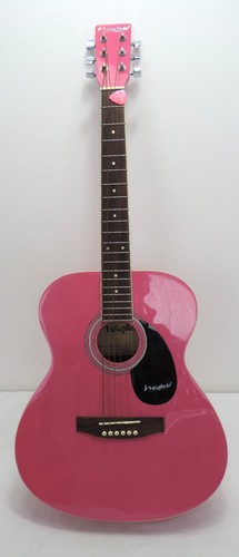 Westfield pink acoustic guitar
