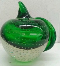 Green Art Glass Apple