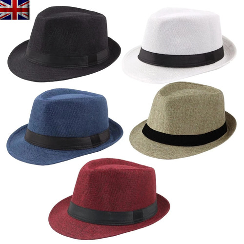 Mens fedora hat trilby summer - fedora,