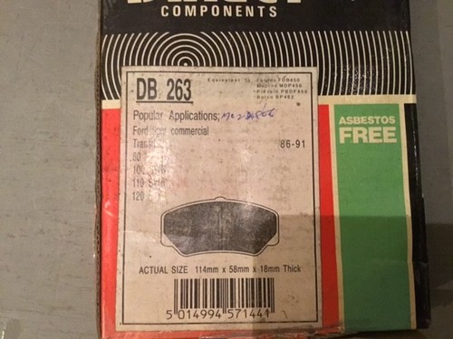 Db263 front brake pads - pads, fit