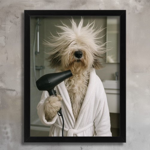 Funny old english sheepdog - english,