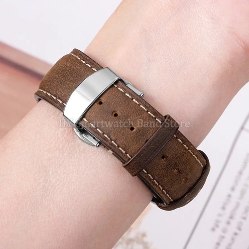 Men genuine leather watch - leather,