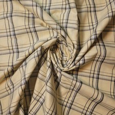 Yellow Brown Cotton Tartan