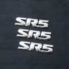 3x Silver SR5 Chrome Metal
