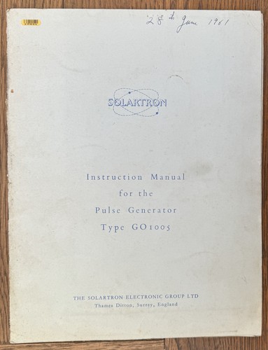 Solartron go1005 pulse - solartron,