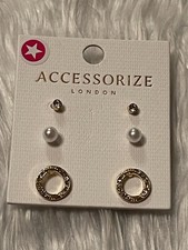 Accessorize 3 Pack Mix Stud