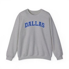 Dallas Texas Sweatshirt Gifts Crew Neck Shirt Long Sleeve Men