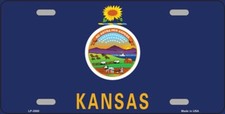 KANSAS STATE FLAG METAL AUTO
