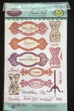 Mannequin French labels thanks Ooh La La French Frills JustRite clear stamp set