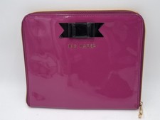 Ted Baker Tablet eReader iPad Case Patent Vinyl Fuchsia Bow 24.5 cm x 21 cm