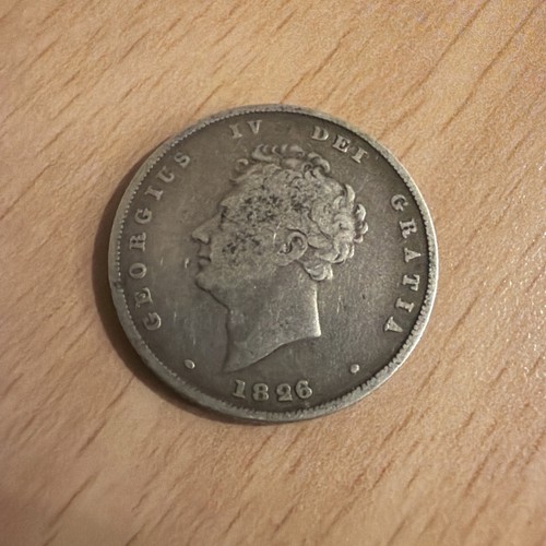 George 1826 silver shilling - george, iv