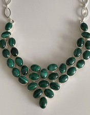 Vintage Malachite Necklace 925