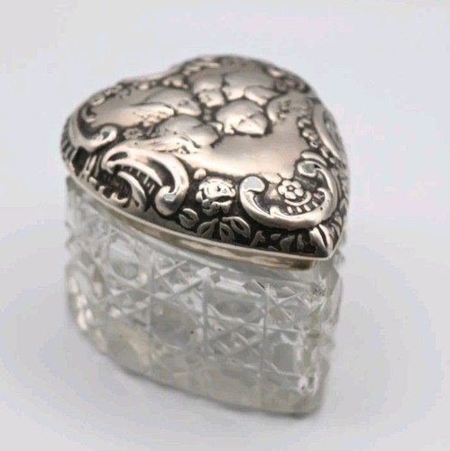 Antique silver angel glass - antique,