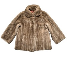 Vintage Tissavel Faux Fur Coat Womens Medium Berlon Of London
