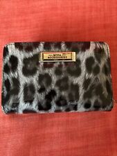 Moda Accessories Animal Print Purse Wallet Coins Cards Notes Black and Grey