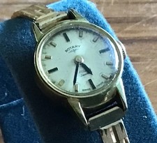 Vintage Rotary Incabloc 17 Jewels Swiss Made Mechanical Ladies Watch Working