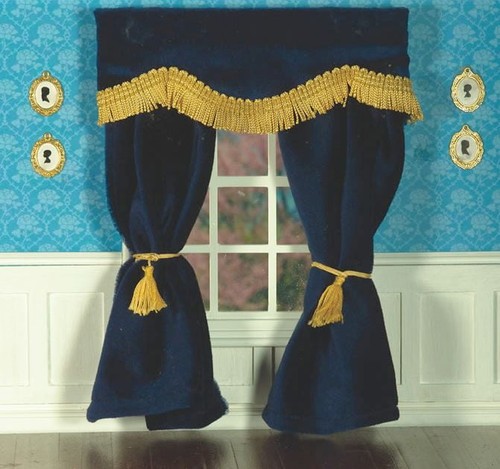 Plush navy blue - navy, velvet