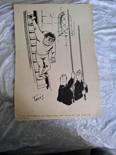 Antique cartoon pan and ink - cartoon,