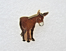 Brown Donkey  Brooch Style Pin Badge