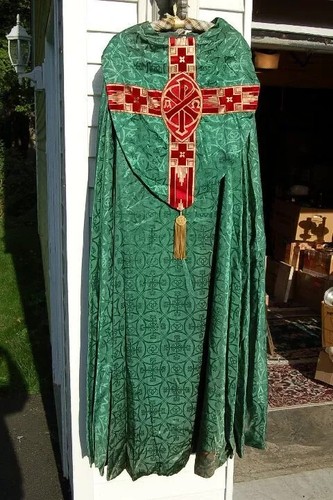 Nice older green cope - green, cope,
