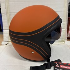 VIPER V06 Open Face Sun Visor Motorcycle Helmet MATT ORANGE Second Small 566