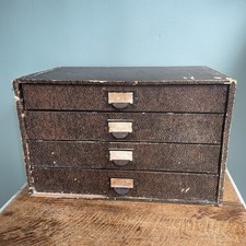 Vintage Winel Bank Of 4 Stationery Cabinet Drawers