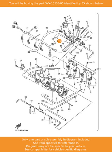 Yamaha hose vacuum sensing - yamaha, hose,