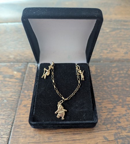 Vintage gold disney charm - 9k,