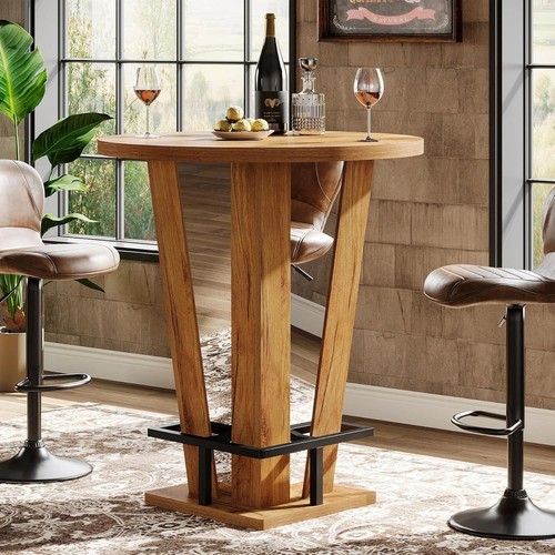 Round bar table h high - round,