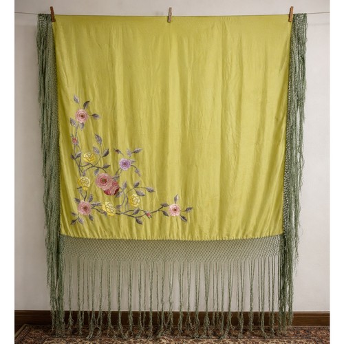 Vintage chinese floral silk - vintage,