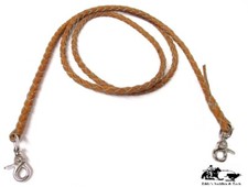 Braided Leather Roping Reins 4