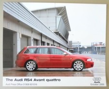 AUDI RS4 AVANT QUATTRO Large orig Glossy 2000 Press Photo - RS 4 Brochure relatd
