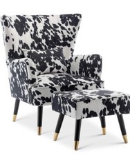 Cow Print Velvet Accent