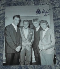 JOHN LEYTON-  - 10x8  PHOTO SIGNED -With Marty Wilde, Joe Brown, Billy Fury  (2)