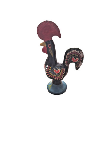Metal portuguese lucky rooster - metal,
