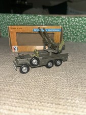 FJ FRANCE JOUET MILITARY DODGE 6x6 - ARMY GREEN L9.5cm - Machine Gun Vg