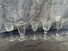 5 Small Antique Glass Port